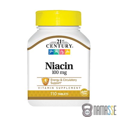 21st Century Niacin 100 mg, 110 таблеток