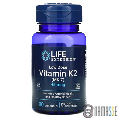 Life Extension Vitamin K2 Low Dose, 90 капсул