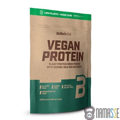 BioTech Vegan Protein, 2000 грам Ванільне печиво