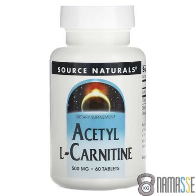 Source Naturals Acetyl L-Carnitine 500 mg, 60 таблеток