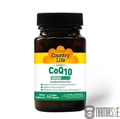 Country Life CoQ10 60 mg, 60 вегакапсул