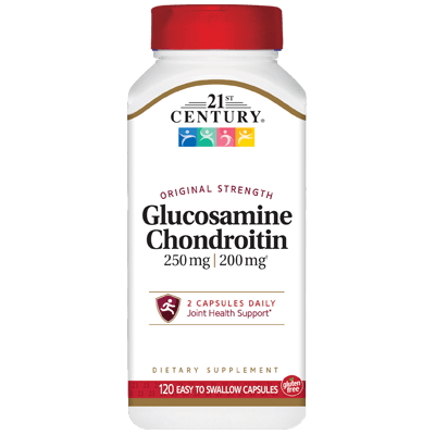 Фото - Прочее спортивное питание 21st Century Glucosamine Chondroitin, 120 капсул 