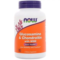 NOW Glucosamine & Chondroitin with MSM, 90 капсул