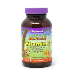 Bluebonnet Nutrition Rainforest Animalz Vitamin С for kids, 90 жувальних таблеток