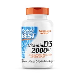Doctor's Best Vitamin D3 2000 IU, 180 капсул