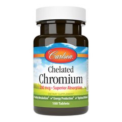 Carlson Labs Chelated Chromium, 100 таблеток