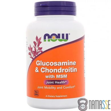 NOW Glucosamine & Chondroitin with MSM, 90 капсул