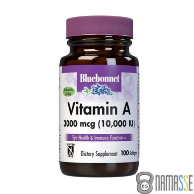 Bluebonnet Nutrition Vitamin A 10 000 IU, 100 капсул