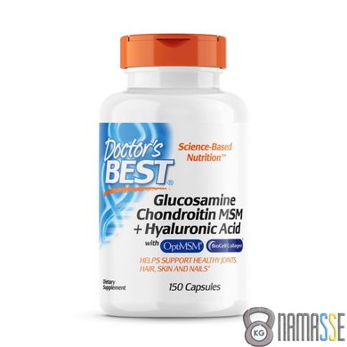 Doctor's Best Glucosamine Chondroitin MSM + Hyaluronic Acid, 150 капсул
