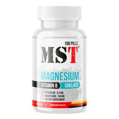 MST Magnesium Chelate Plus Vitamin B6, 100 таблеток