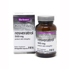Bluebonnet Nutrition Resveratrol 500 mg, 30 вегакапсул - Beautiful Ally