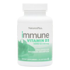 Natures Plus Immune Vitamin D3 5000 IU, 60 капсул