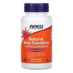 NOW Natural Beta Carotene, 90 капсул