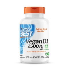 Doctor's Best Vitamin D3 2500 IU, 60 вегакапсул