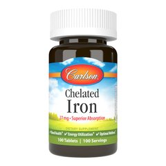 Carlson Labs Chelated Iron, 100 таблеток