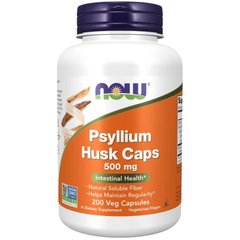 NOW Psyllium Husk 500 mg, 200 вегакапсул