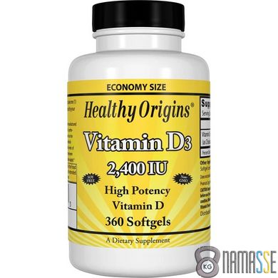 Healthy Origins Vitamin D3 2400 IU, 360 капсул