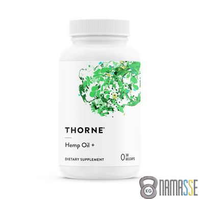Thorne Hemp Oil +, 30 гелевих капсул