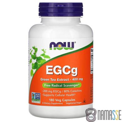 NOW EGCg Green Tea Extract 400 mg, 180 вегакапсул