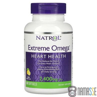 Natrol Omega-3 Fish Oil 1200 mg, 60 капсул Лимон