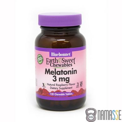 Bluebonnet Nutrition Earth Sweet Chewables Melatonin 3 mg, 120 жувальних таблеток