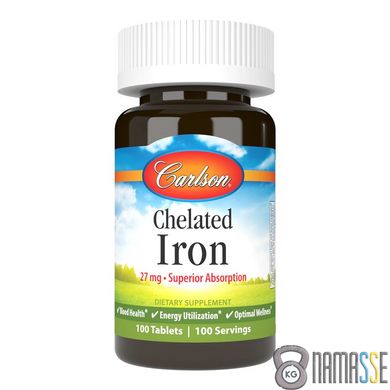 Carlson Labs Chelated Iron, 100 таблеток